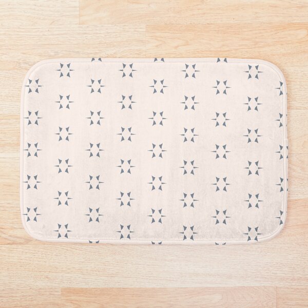 Cottagecore Neutral Grey Star Bath Mat