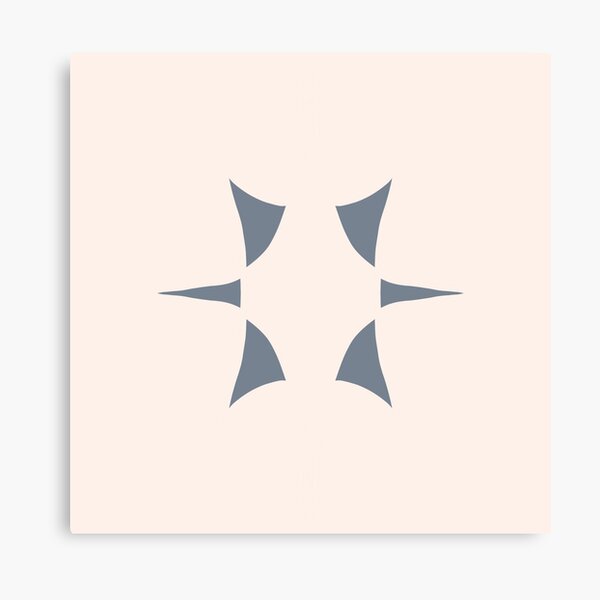 Cottagecore Neutral Grey Star Canvas Print