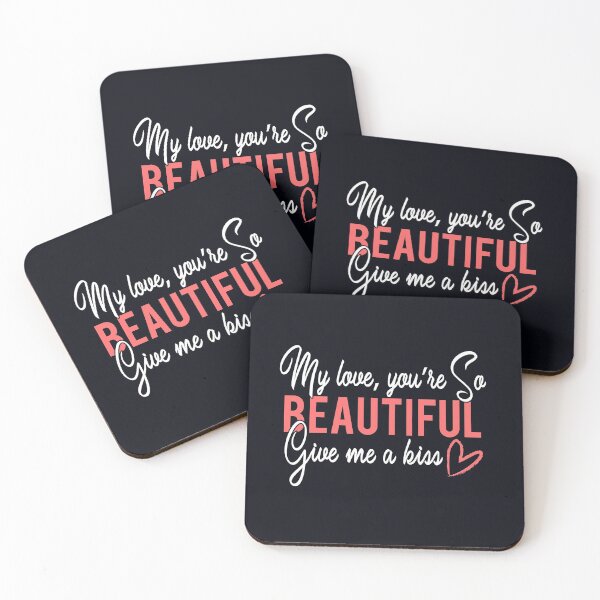 Item preview, "My love, you're so beautiful. Give me a kiss." . . . Husband or boyfriend is entranced by his wife or girlfriend. designed and sold by JoelsCorner.