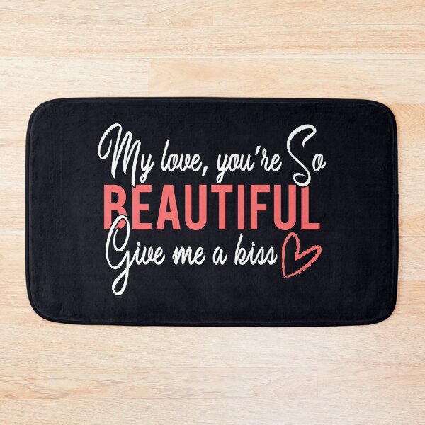 Item preview, "My love, you're so beautiful. Give me a kiss." . . . Husband or boyfriend is entranced by his wife or girlfriend. designed and sold by JoelsCorner.