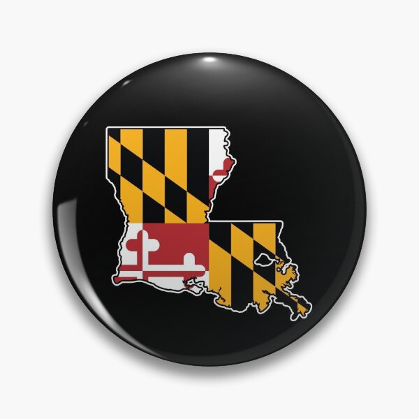 Item preview, Maryland Flag Louisiana Map designed and sold by MarylandStyle.