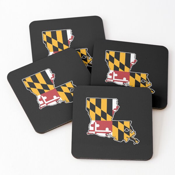 Item preview, Maryland Flag Louisiana Map designed and sold by MarylandStyle.