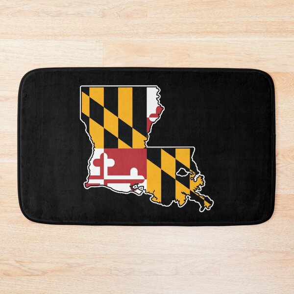 Item preview, Maryland Flag Louisiana Map designed and sold by MarylandStyle.