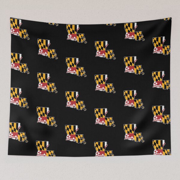 Item preview, Maryland Flag Louisiana Map designed and sold by MarylandStyle.