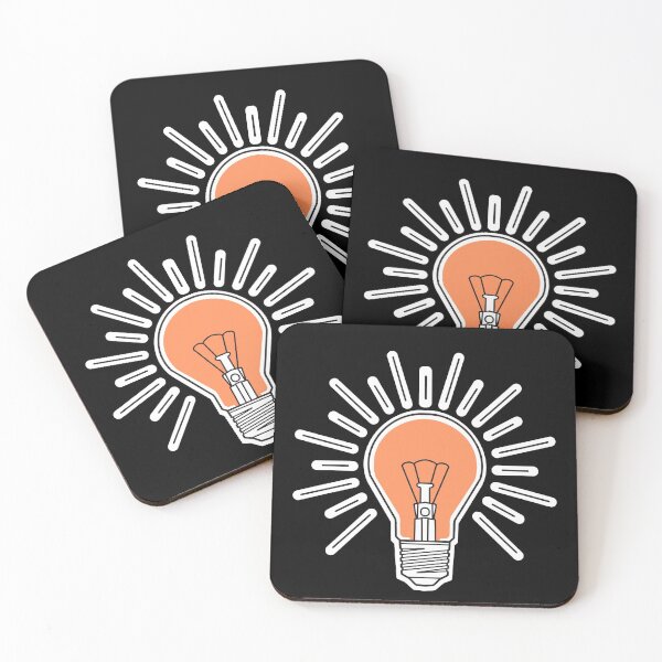 Item preview, orange lightbulb with rays designed and sold by weilertsen.