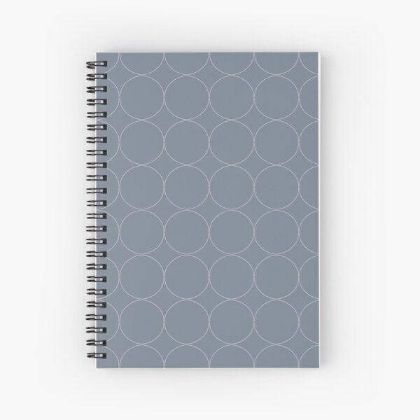 Cottagecore Blue and White Circle Spiral Notebook