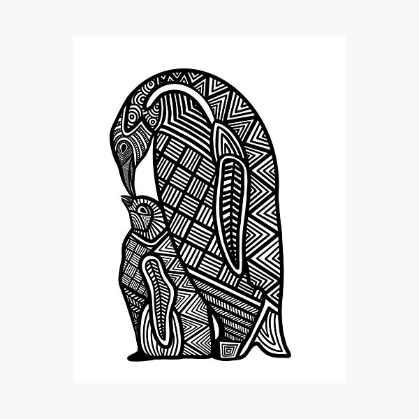 Item preview, Penguin Zentangle designed and sold by ClaresColoring.