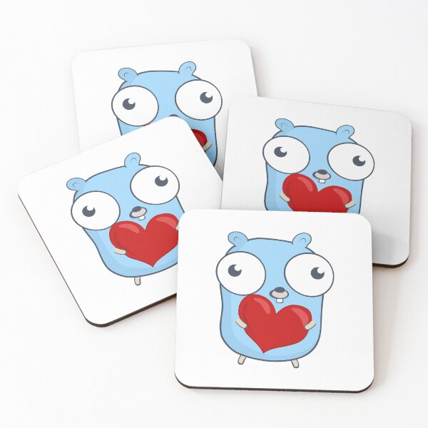 Item preview, The Golang Mascot: Heart Hug designed and sold by hellkni9ht.