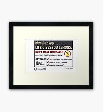 Lemons, portal 2 Framed Print
