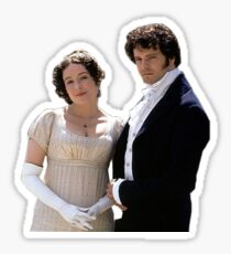 Elizabeth and Darcy circa 1995 Sticker