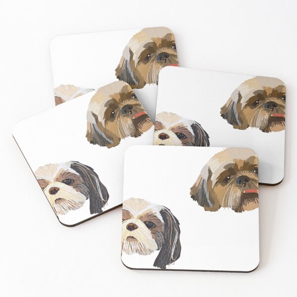 Item preview, Set of two shih tzus  designed and sold by natgedwards.
