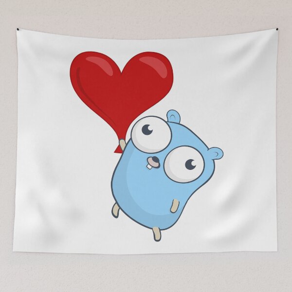 Item preview, The Go Gopher: Heart Balloon designed and sold by hellkni9ht.