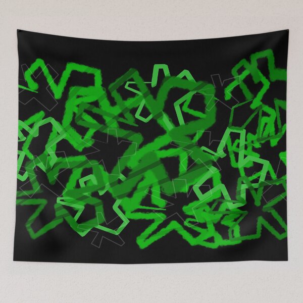 Item preview, Funky Green Graffiti Flowers designed and sold by that5280lady.