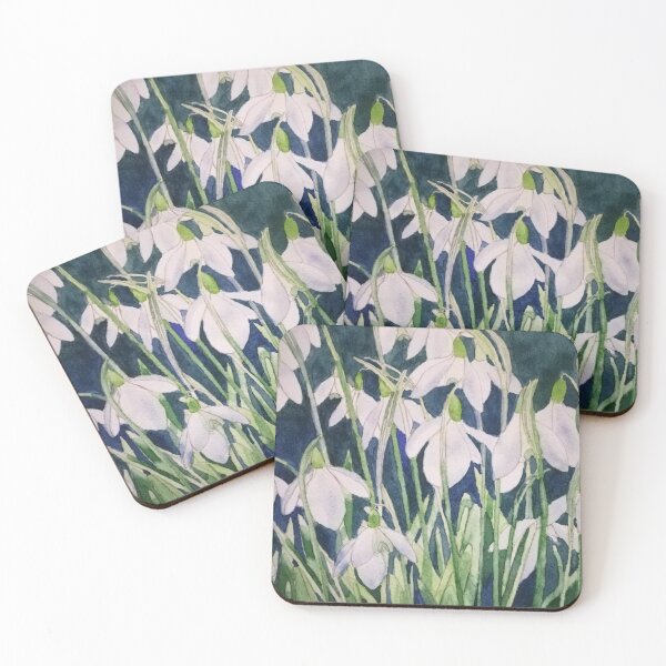 Item preview, Snowdrops watercolour painting  designed and sold by esvb.
