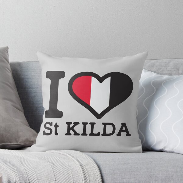 Aperçu de l'œuvre  "I love St Kilda" AFL & AFLW Inspired Apparels, Merchandise, T-Shirts, Leggings, Skirt, Mask, Tablier, Eco Bag créée et vendue par Ink Inc.