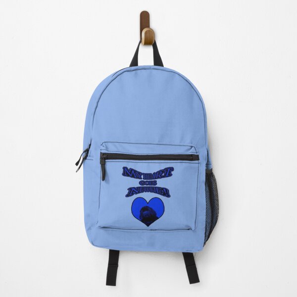 My Heart Goes Newfie Blue Heart Backpack