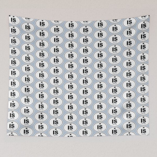 Item preview, Distressed Iceland Country Code designed and sold by CustomTravelArt.