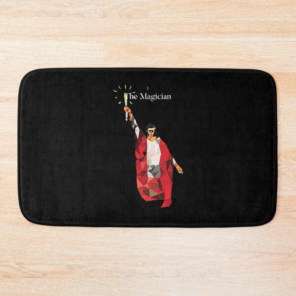 Item preview, The Magician Tarot Low Poly Vector Art, White Text version designed and sold by felinedreams.