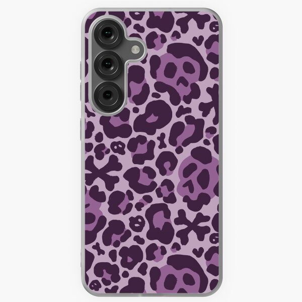 Skull Leopard Print - Purple Samsung Galaxy Soft Case