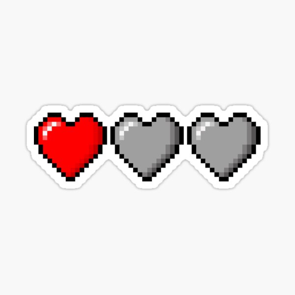 8 Bit Heart Sticker