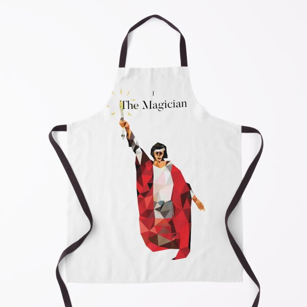 Item preview, The Magician Tarot Low Poly Vector Art, Black Text version designed and sold by felinedreams.