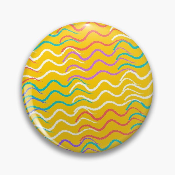 Item preview, Yellow colorful pop waves pattern designed and sold by cluelesspaula.