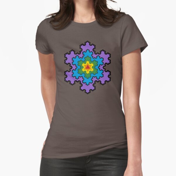 The Koch Snowflake Fitted T-Shirt