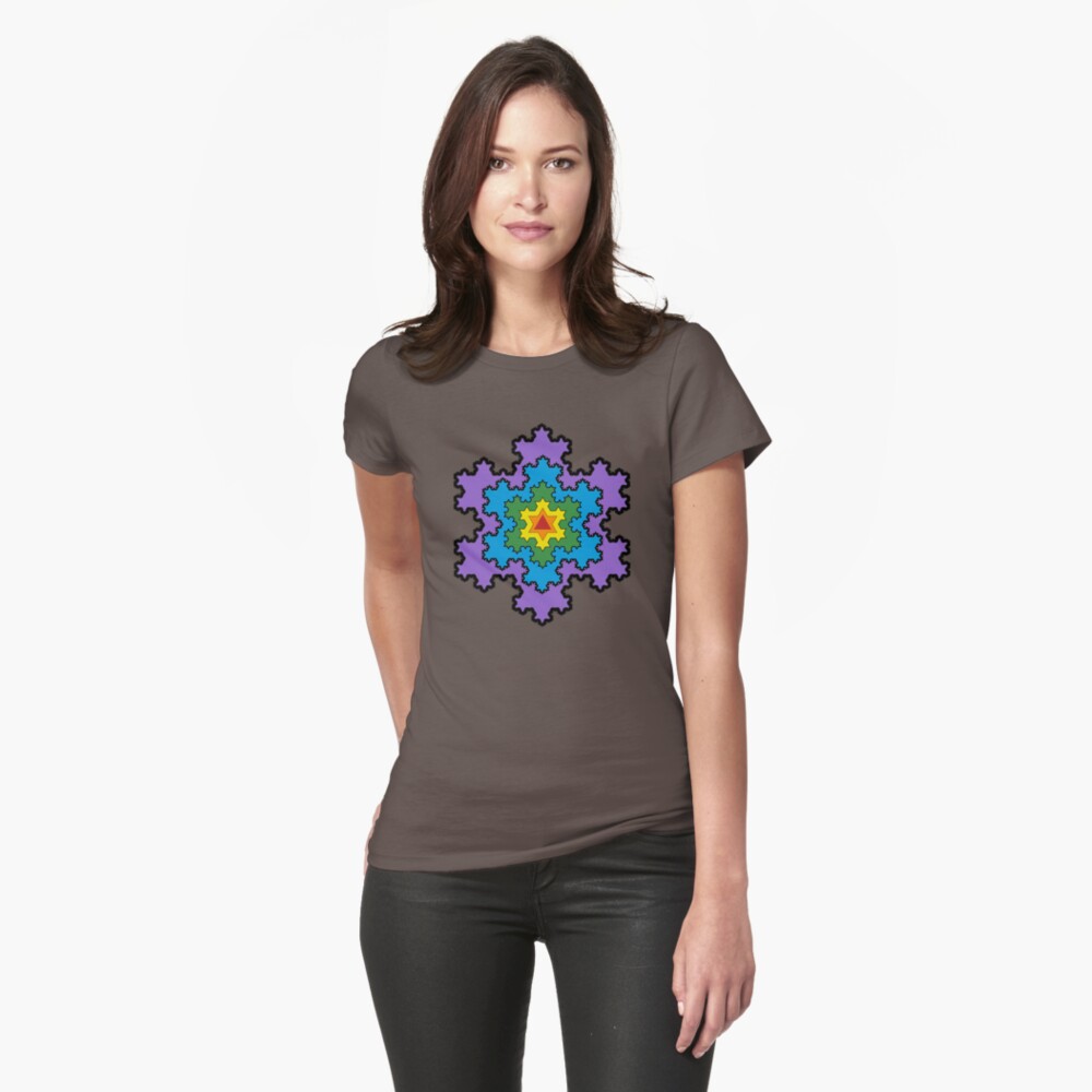 The Koch Snowflake Fitted T-Shirt