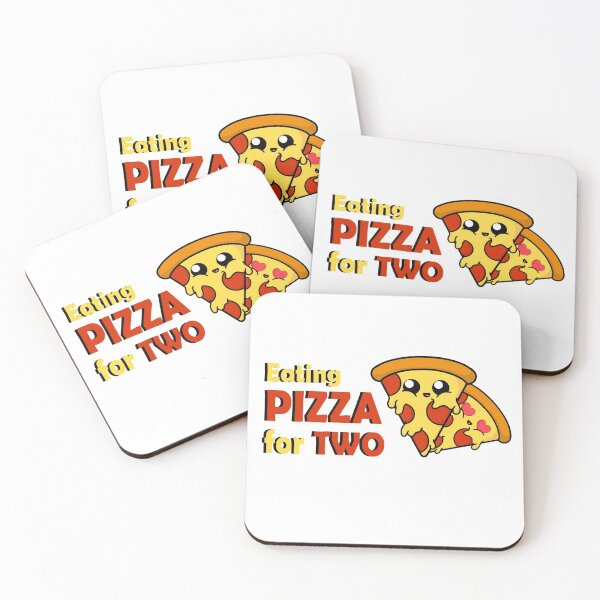 Item preview, Eating Pizza for Two || Cute Cartoon Pizza designed and sold by cookingwithten.