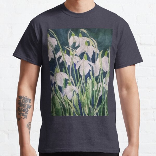 Snowdrops watercolour painting Classic T-Shirt