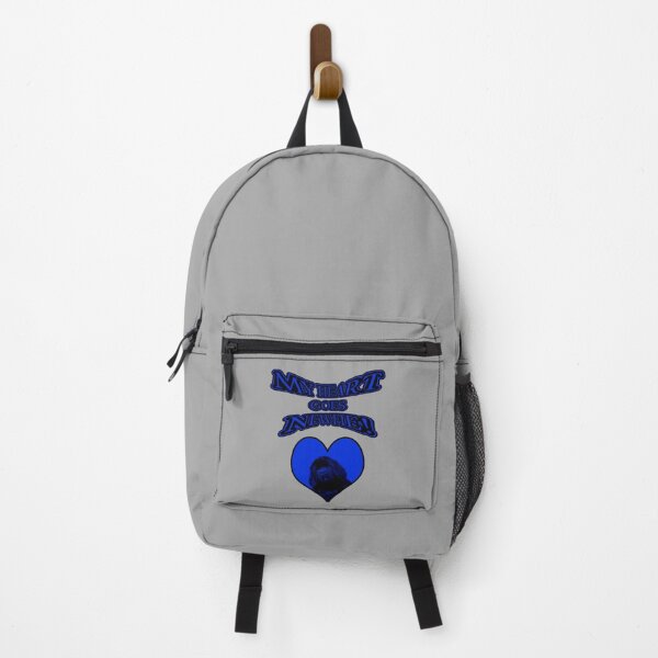 My Heart Goes Newfie Blue Heart Backpack