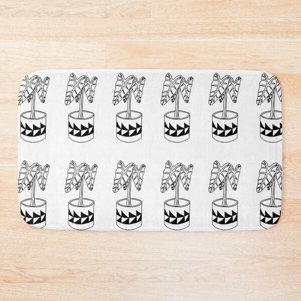 Item preview, Black and white potted alocasia houseplant designed and sold by PlantEngineer.