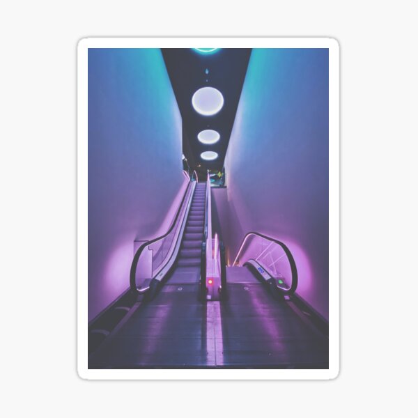 Synthwave stairs Sticker