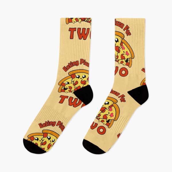 Item preview, Eating Pizza for Two || Cute Cartoon Pizza designed and sold by cookingwithten.