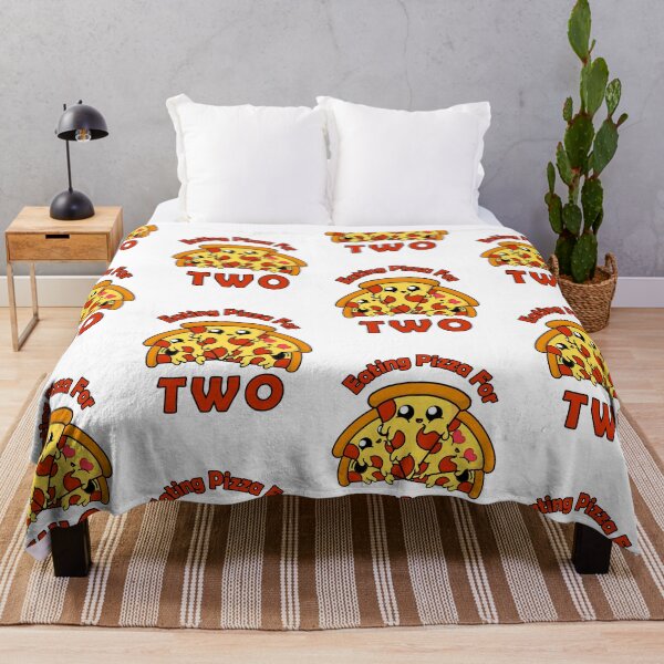 Item preview, Eating Pizza for Two || Cute Cartoon Pizza designed and sold by cookingwithten.
