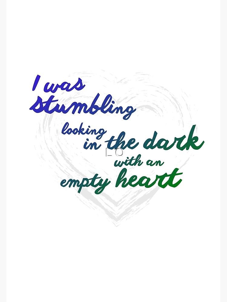 Project Home Lyrics I Was Stumbling Looking In The Dark With An Empty Heart Spiral Notebook - 