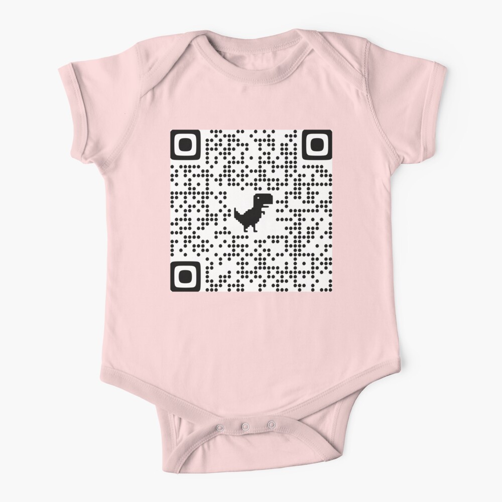 Rick Roll QR Code - Cute Chrome Dinosaur Version Baby One-Piece for Sale  by Dator