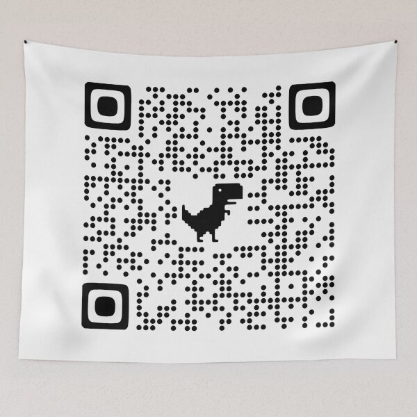 Item preview, Rick Roll QR Code - Cute Chrome Dinosaur Version designed and sold by Dator.