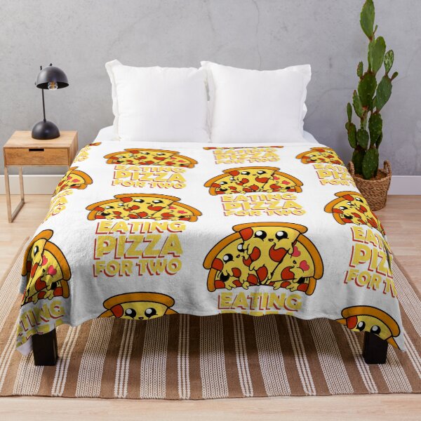 Item preview, Eating Pizza for Two || Cute Cartoon Pizza designed and sold by cookingwithten.