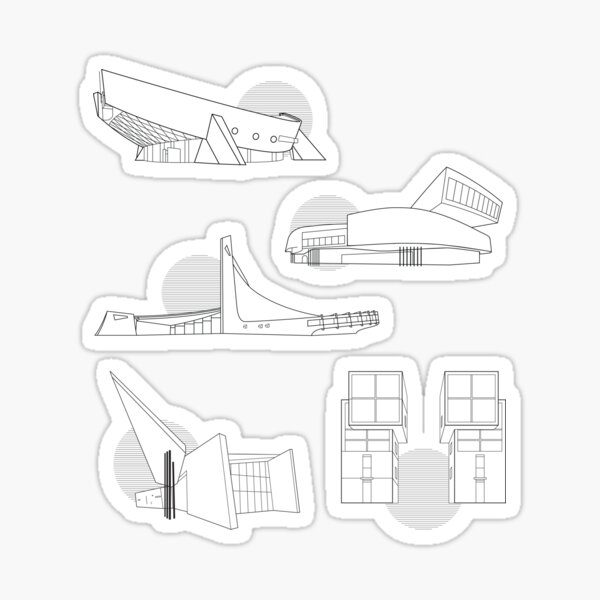 Item preview, Brutalist Architecture Sticker/magnet sheet designed and sold by Emma Coast.