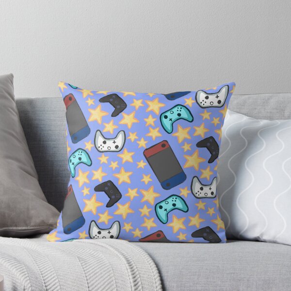 Item preview, Cartoon controllers with stars repeating pattern designed and sold by RandasDoodles.