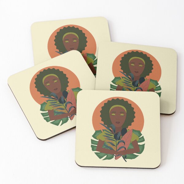 Item preview, Mother earth black beauty with green hair holding the planet between her arms  designed and sold by SGS-.