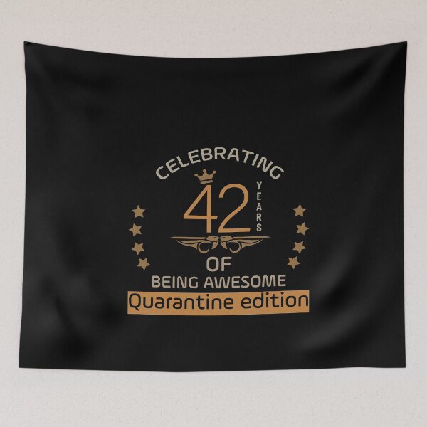 Item preview, Celebrating 42 years of being awesome Quarantine edition 42th birthday Gifts designed and sold by NSTeeDesign.