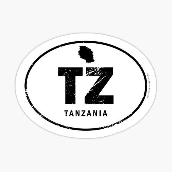 Item preview, Distressed Tanzania Country Code designed and sold by CustomTravelArt.