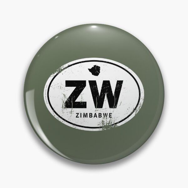 Item preview, Distressed Zimbabwe Country Code designed and sold by CustomTravelArt.