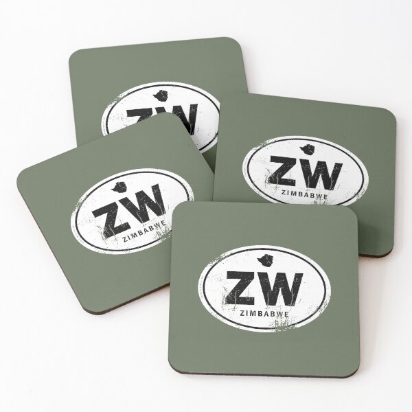 Item preview, Distressed Zimbabwe Country Code designed and sold by CustomTravelArt.