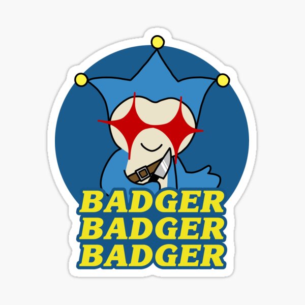 Blue Badger Stickers Redbubble