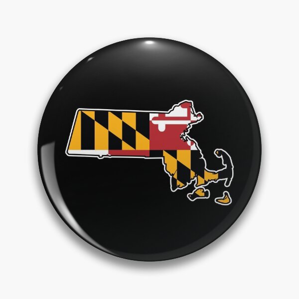 Item preview, Maryland Flag Massachusetts Map designed and sold by MarylandStyle.