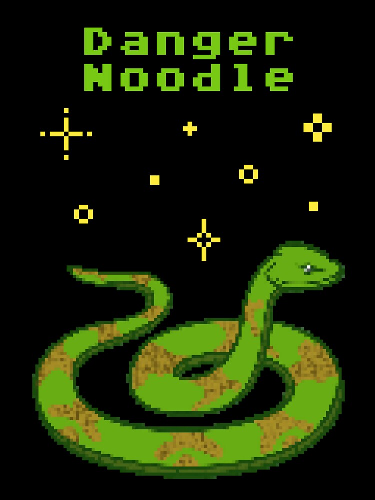 "Danger Noodle Pixel Snake" Sticker for Sale by 90sLoveLove | Redbubble