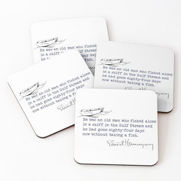 Item preview, The first line of The Old Man and the Sea by Ernest Hemingway. designed and sold by PatyEmiko.